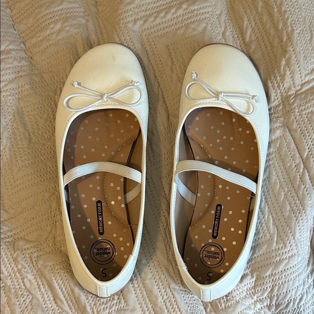 White Ballet Flats